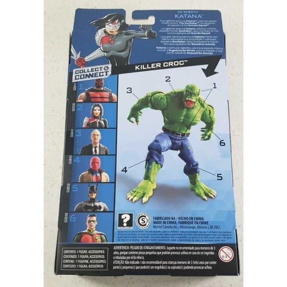 DC Multiverse Katana Suicide Squad Killer Croc BAF 6" Action Figure Mattel NEW - Picture 7 of 11